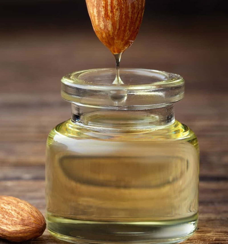 Almond – castor oil hair scrub mask: