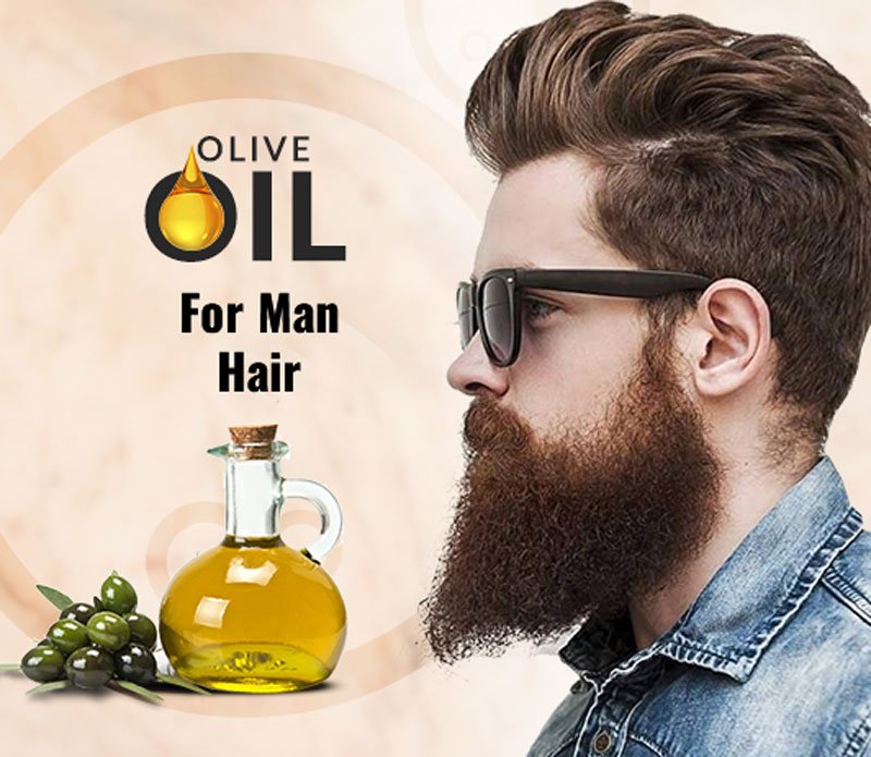 Olive oil for men's hair